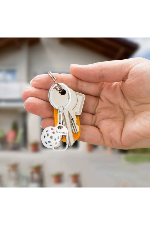 1Set Pickleball Keychain Stainless Steel Table Tennis Racket Key Chain Players