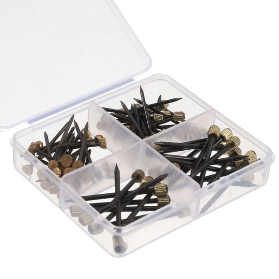 LOLIPPYY 1Set Picture Hanging Nails Copper Head Black for Home Use Secure Frame Display