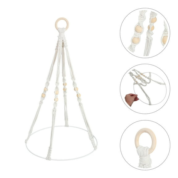 LOLIPPYY Cotton Rope Plant Hanger Set for Indoor Plants, Ideal for Hanging Flowers, Herbs, Spices, and Home Decor