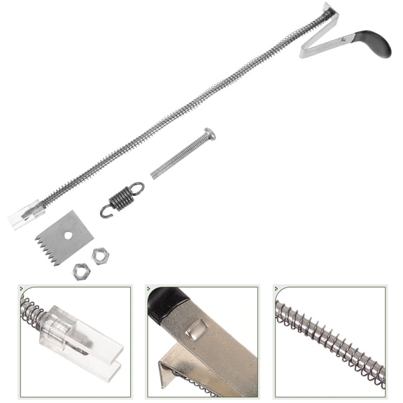 LOLIPPYY 1Set Plant Tying Tape Tool Silver Stainless Steel Replacement Blades Springs for Binding Machine