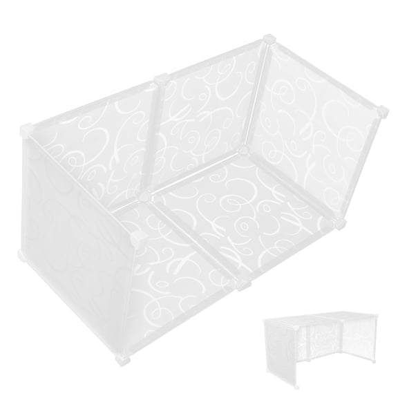 LOLIPPYY 1Set Plastic Cat Litter Box Splash Guard Enclosure with Three Sides for Splash Protection