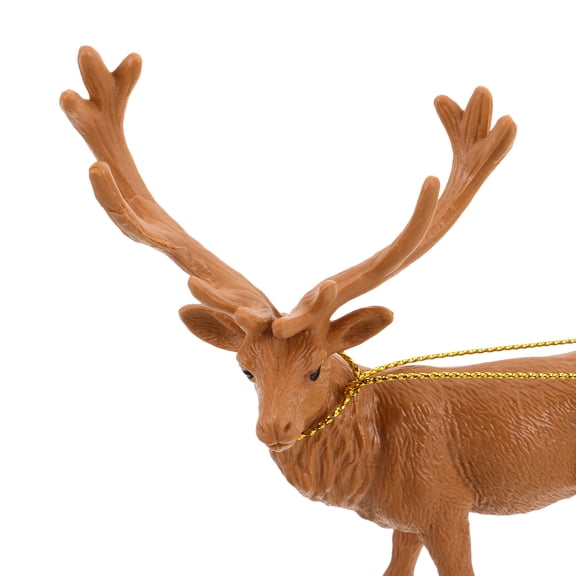 LOLIPPYY Plastic Santa Sleigh with Reindeer Figurine Set, Festive Christmas Table Decoration for Holiday Display