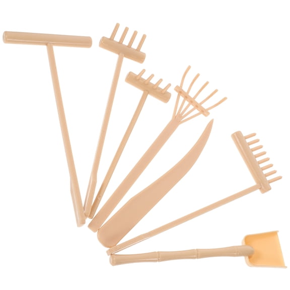 LOLIPPYY 1Set Plastic Zen Garden Rake Kit with Assorted for DIY Sand Table Accessories