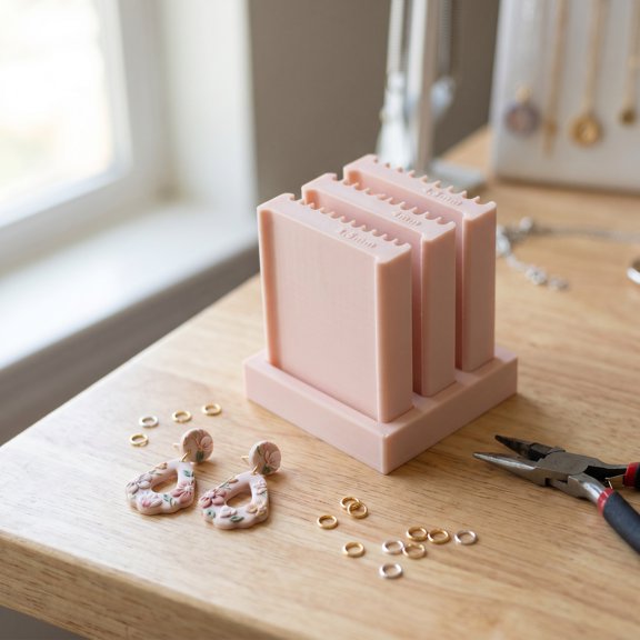 LOLIPPYY Polymer Clay Bead Roller and String Maker Mold Set for Home and Classroom Crafting, Apricot Color