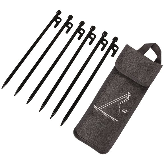 LOLIPPYY 1Set Portable Metal Tent Pegs for Outdoor Camping Tent Stakes Strong Ground Fixing Accessories