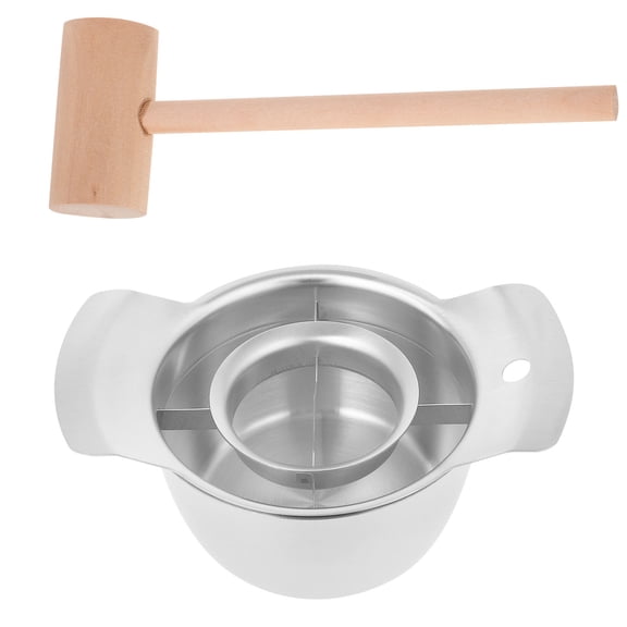 LOLIPPYY Portable Pomegranate Opener Kit with Stainless Steel Peeler and Wooden Hammer - Peeling Set