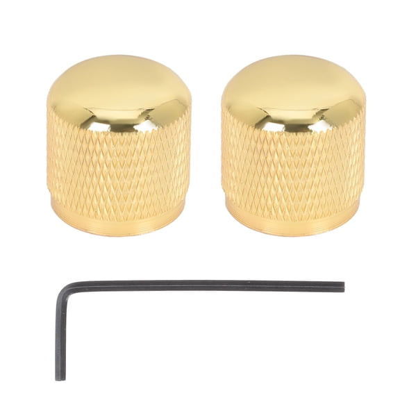 LOLIPPYY 1Set Practical Electric Guitar Knobs Golden Potentiometer Control for Bass and Guitar