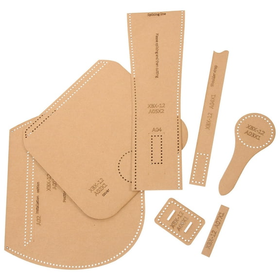 LOLIPPYY 1Set Purse Making Accessories Wallet Pattern Template Light Brown Reusable