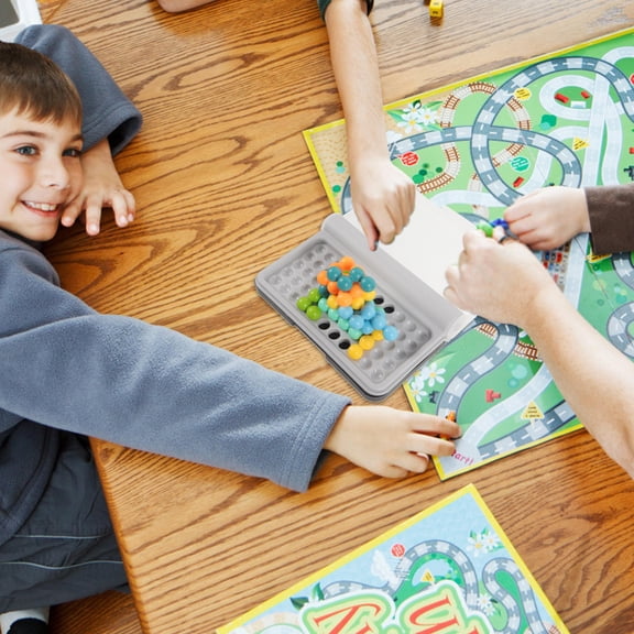 LOLIPPYY 1Set Pyramid Beads Logical Thinking Game Assorted Colors Safe Sturdy Plastic Material