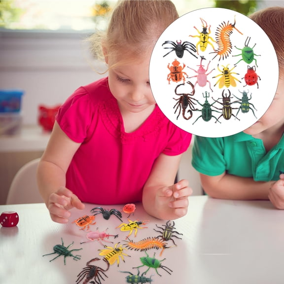 LOLIPPYY 1Set Realistic Insects Figurines Assorted Colors Durable PVC Insect Model Decor for Home