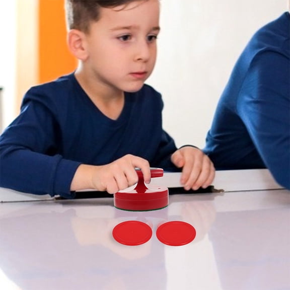 LOLIPPYY 1Set Red Air Hockey Mallet Puck Set High Precision Replacement for Air Hockey Game Tables