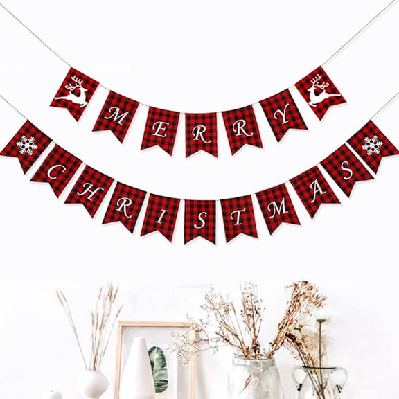 LOLIPPYY 1Set Red and Green Banner for Birthday Party Decorative