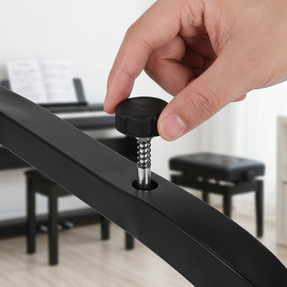 LOLIPPYY Spring Loaded Locking Pin for Keyboard Stand, Black, Metal and Plastic 1Set