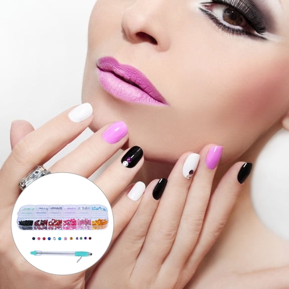 LOLIPPYY 1Set Rhinestone Painting Tool Kit with Comfortable Grip Point Drill Pen for Handicraft Projects