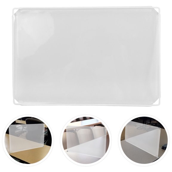 LOLIPPYY 1Set Self Standing Sneeze Guard Panel Desktop Protective Divider Board for Office Use