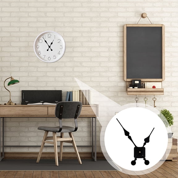 LOLIPPYY 1Set Silent Black Clock Mechanism Replacement with High Grade Metal and Plastic