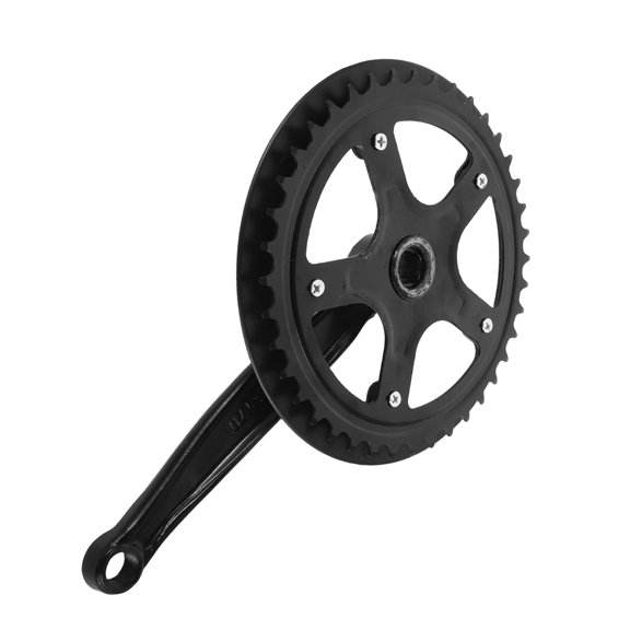 LOLIPPYY 1Set Single Chainring Bike Crankset 40T Black Square Taper Crank Arm Lightweight Alloy