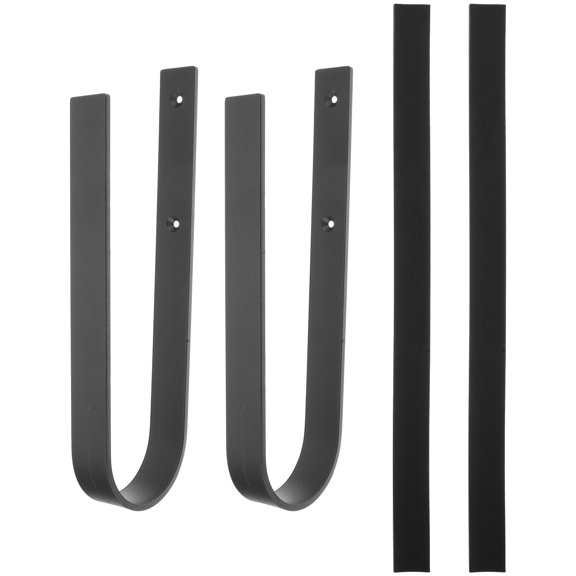 LOLIPPYY 1Set Skateboard Hanging Hook Black Wall Rack with Protective Cover for Sports Gear