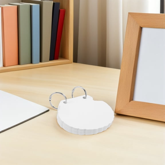 LOLIPPYY White Shell Loose-Leaf Binder Portable for School Easy Page Organization