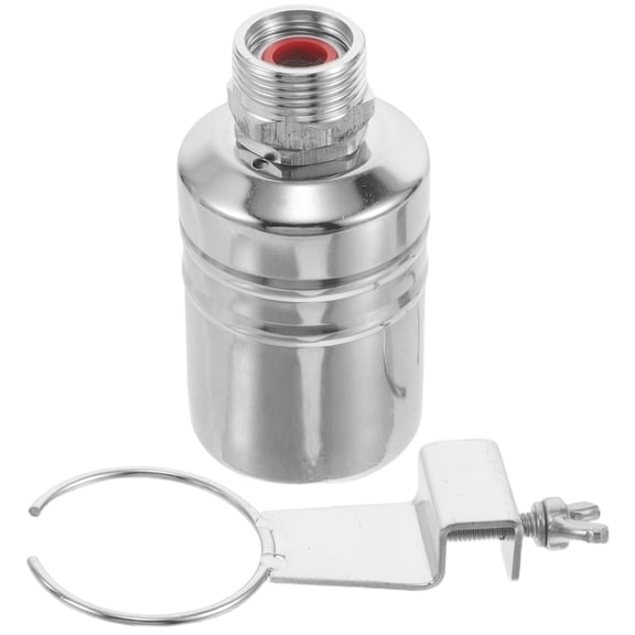 LOLIPPYY 1Set Stainless Steel Auto Water Shut Off Valve Plated Silver Float Valve for Water Tank Overflow Control