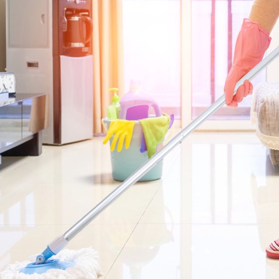 LOLIPPYY 1Set Stainless Steel Mop Pole Replacement with Four Section Design for Easy Storage