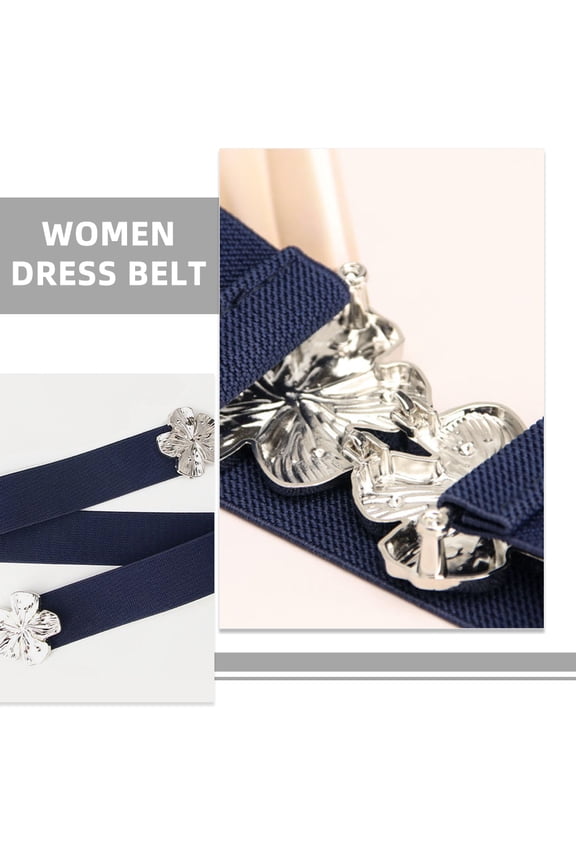 Women's Set of Stretchy Multi-Color Woven Cloth Belts, Flat Design Ideal for Weddings, Parties, and Everyday Wear
