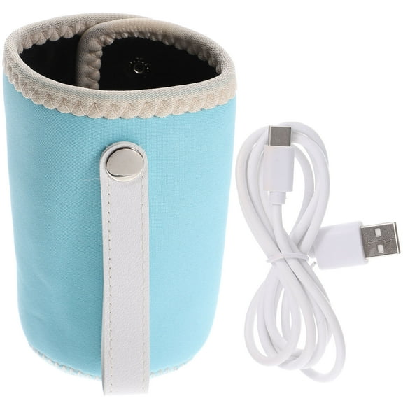LOLIPPYY 1Set Thermal Milk Bottle Warmer Anti Scald Sleeve Neoprene Sky Blue for Travel