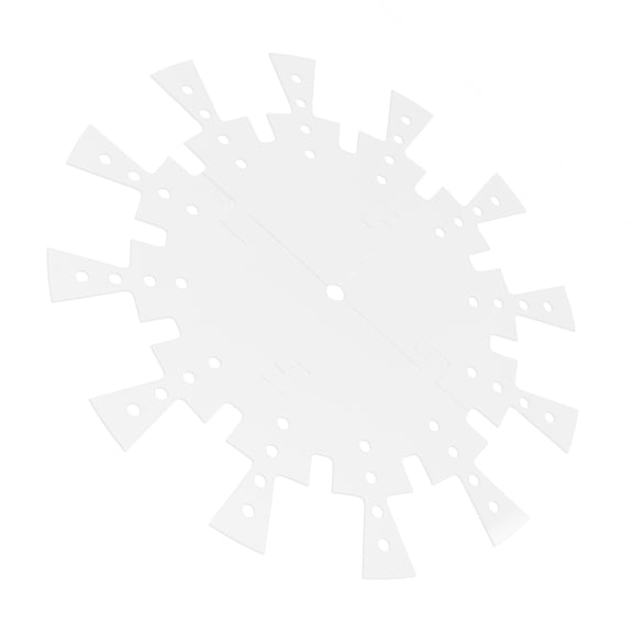 LOLIPPYY Transparent Acrylic Clock Pattern Template Set for Router Inlay Crafting and Clock Making Projects