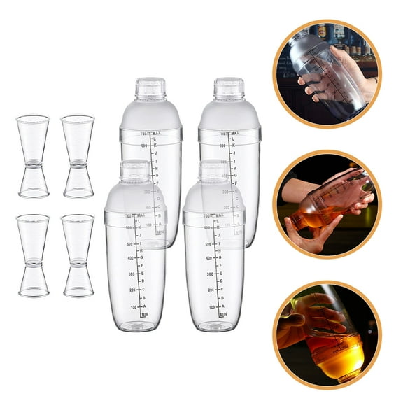 LOLIPPYY 1Set Transparent Cocktail Mixer Shaker Cup with Easy Clean Feature for Daily Drink Mixing