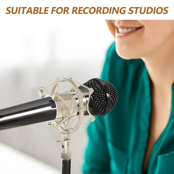 LOLIPPYY 1Set U Shaped Microphone Pop Filter with Shock Mount and Isolation Shield for Studio Use