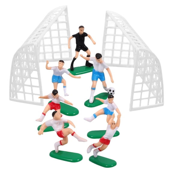LOLIPPYY 1Set Unique Soccer Cake Decor Plastic Miniatures for Football Birthday Party
