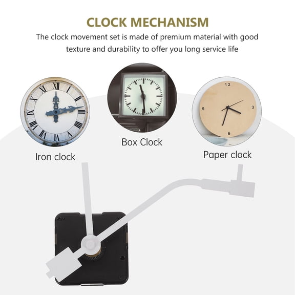 LOLIPPYY 1Set Wall Clock Mechanism Replacement White Mute Clock Movement for DIY Use