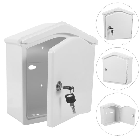 LOLIPPYY 1Set Wall Mount Milk Box Lockable Plastic Milk Holder with Durable Design for Storage