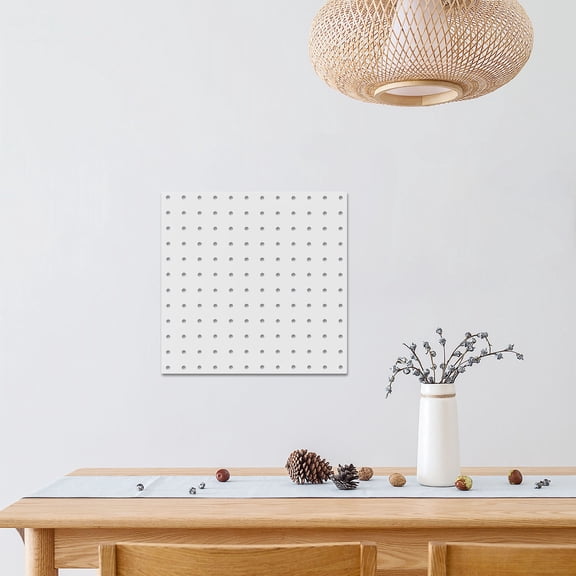 LOLIPPYY 1Set Wall Mount White Metal Pegboard for Garage Tool Organization and Heavy Duty Use