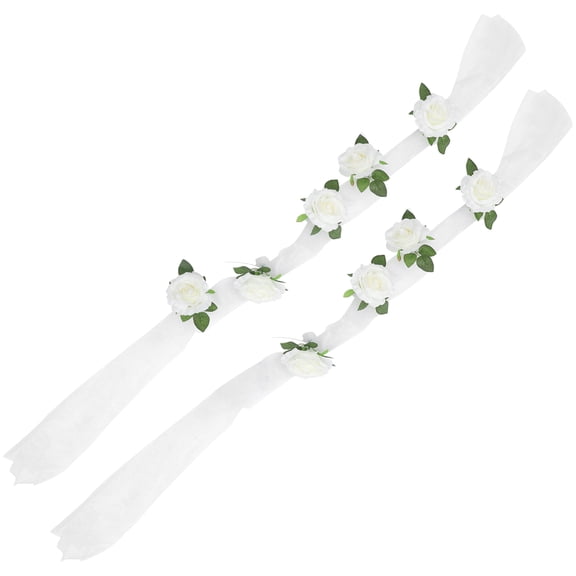 LOLIPPYY 1Set Wedding Car Decorations Kit Fake Rose Flower Decor Lightweight and Easy to Install