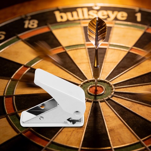 LOLIPPYY 1Set White Dart Flight Punch Tool with Portable Design for Travel and Competitive Use