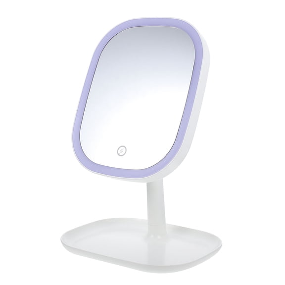 LOLIPPYY White LED Makeup Mirror Lights 1 Set with Stable Base for Home Beauty, Cosmetic Use, and Desk Lighting