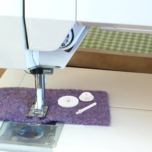 LOLIPPYY White Plastic Replacement Spool Cap Set for Sewing Machines, Compatible with Multiple Models, Easy to Install