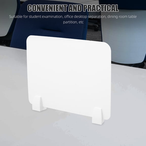 LOLIPPYY 1Set White Sneeze Guard Panel for Desk Countertop Protective Privacy Board