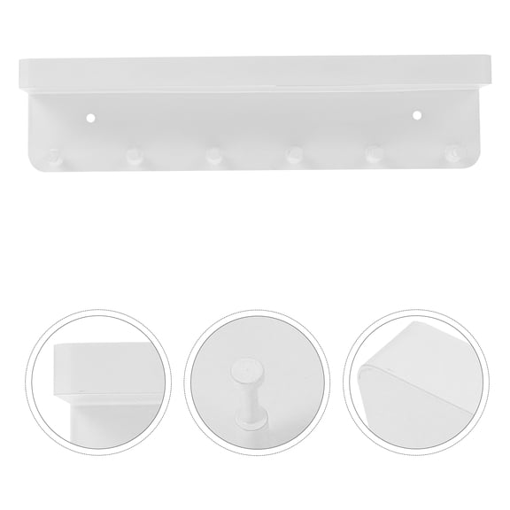 LOLIPPYY 1Set White Wall-Mounted Household Storage Rack Easy Install Nordic Umbrella Stand for Home Use