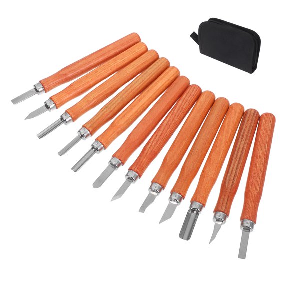 LOLIPPYY Wood Stainless Steel Blade Imitation Rosewood Handle
