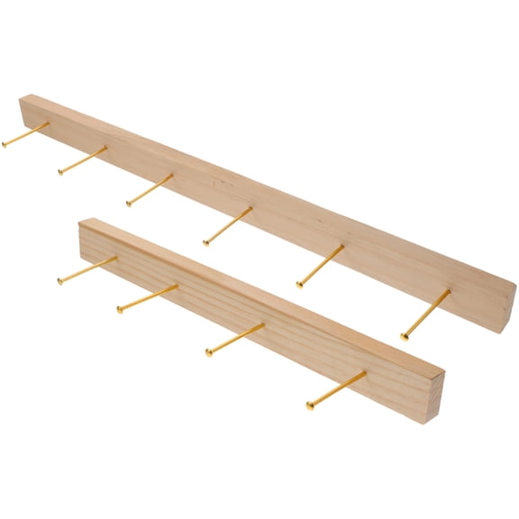 LOLIPPYY 1Set Wooden Jewelry Holder Wall Organizer Necklace Earring Hanger in Khaki