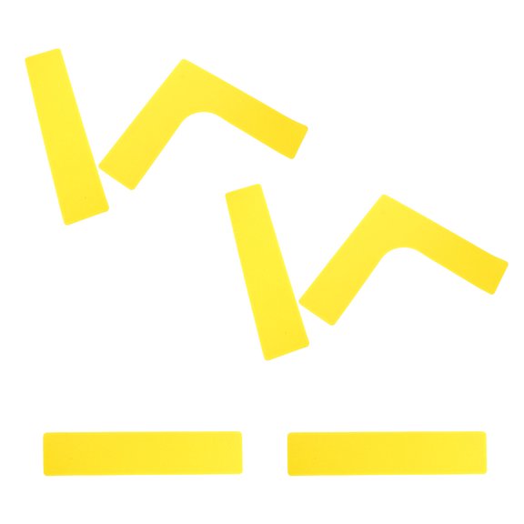 LOLIPPYY 1Set Yellow Portable Court Line Markers Kit with Uv Resistant Coating for Tennis and Pickleball