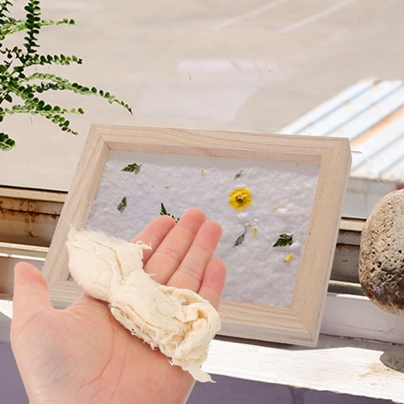 LOLIPPYY 1Set of Handmade Paper Sheets Pulp Beige DIY Paper Pulp Crafts for Educators and Parents