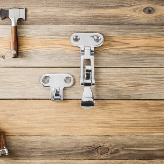 LOLIPPYY 1Sets Heavy Duty Marine Boat Latches Stainless Steel Hold Down Clamp for Lockable Hatch