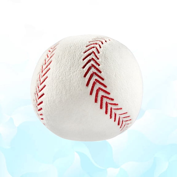 LOLIPPYY 1pc 12cm Plush Baseball Toy, Creative Simulation Soft Toy for Birthday Party , White Color