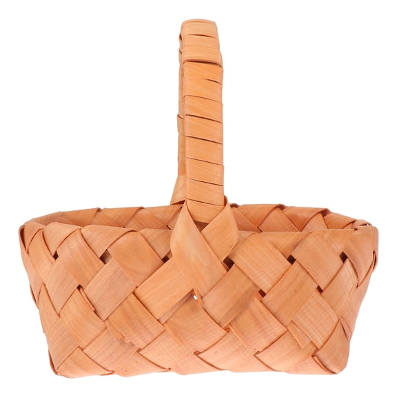 LOLIPPYY 1pc Handmade Rattan Woven Basket Decorative Storage For Gardening