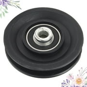 LOLIPPYY Iron Pulley Wheel for Gym Equipment, Bearing Guide Wheel for Home Workouts and Garage Use, Black, 1 Piece