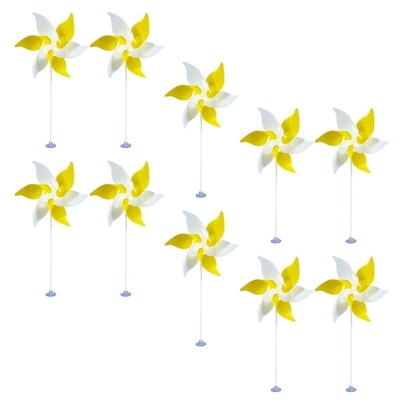 LOLIPPYY 1set Colorful Decor Desktop Windmill For Garden Lawn Outdoor Use Plastic Windmill Ornaments For Home