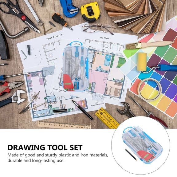 LOLIPPYY 1set Engineering Drawing Kit Versatile Math Tool For Students Professionals Supplies For Drafting Design Art